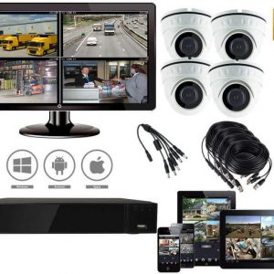 Spy-camera-security-Pack de surveillance 4 caméras dôme intérieur extérieur 2MP-370,78 € Livraison gratuite