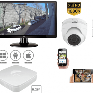 Spy-camera-security-Pack vidéosurveillance 1 caméra intérieur extérieur dôme 2MP-166,34 € Livraison gratuite