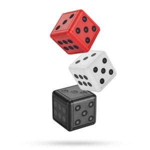 Mini caméra en forme de dés de jeux