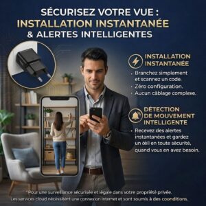 Caméra Espion WiFi Adaptateur Secteur 1080P – Surveillance Discrète